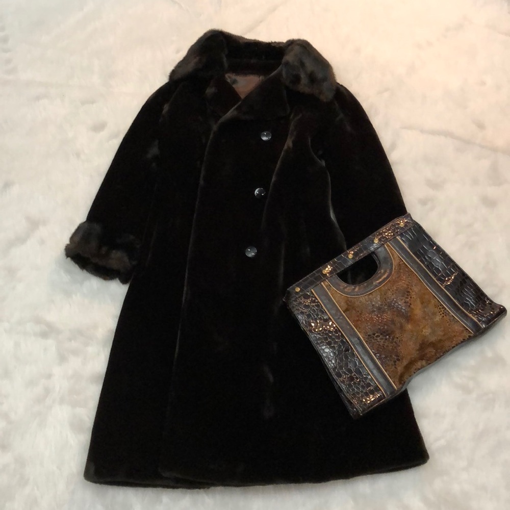Faux Fur Chocolate Brown Coat